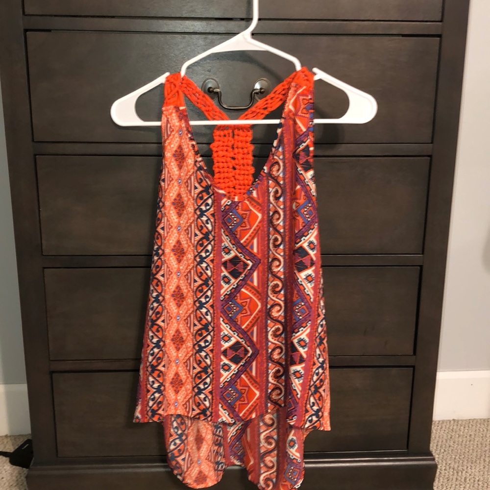 Orange Patterned Tanktop